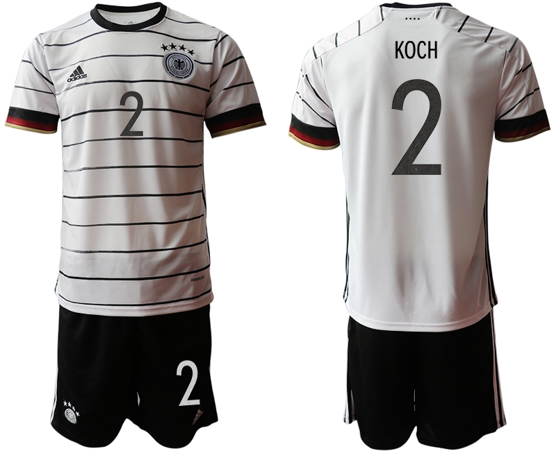 Men 2021 European Cup Germany home white #2 Soccer Jersey